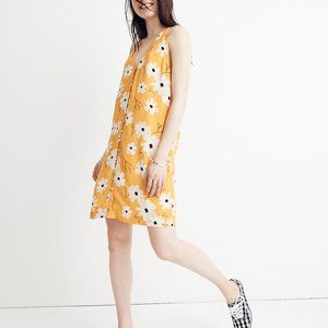 Madewell Heather Button-Front Dress in Ikat Floral
